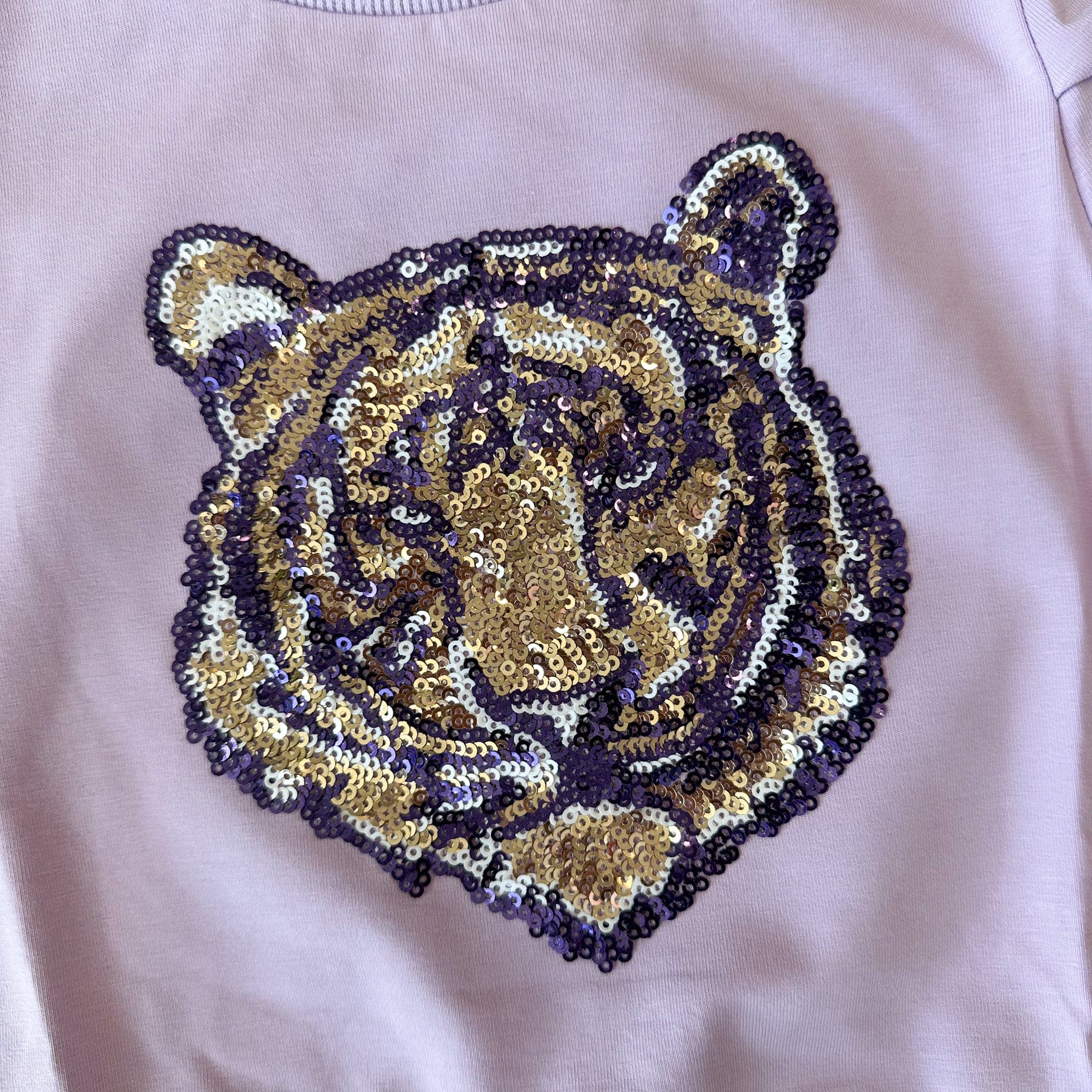 Lily Sequin Tiger Puff Sleeve Top | Little Miss Muffin Children & Home