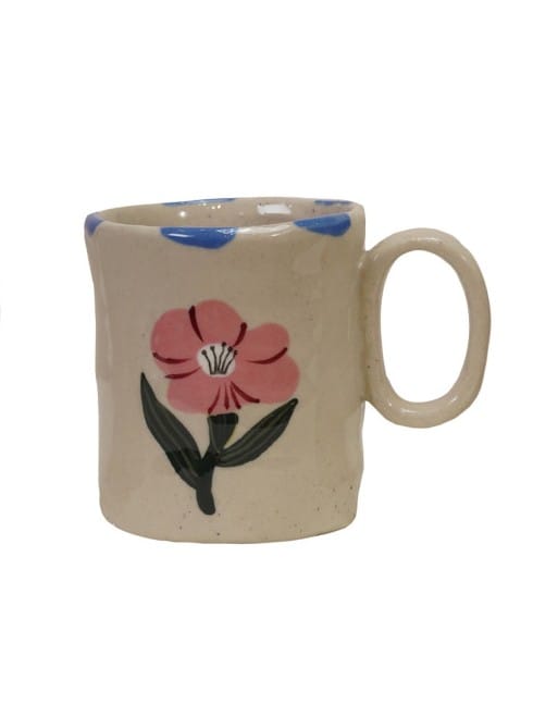 Hand-Painted Stoneware 5oz Mug, 4 Styles Available