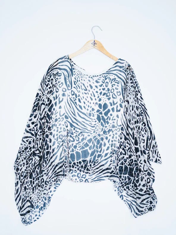 Oro Bonito Oro Bonito Animal Print Silk Dolman Top - Little Miss Muffin Children & Home