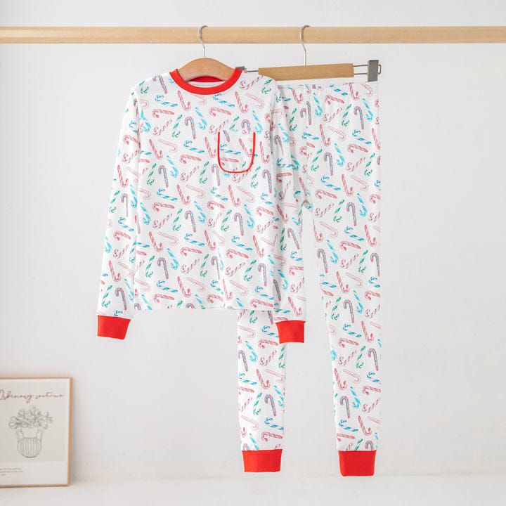 Candy Cane Lane Organic Cotton Kids Pajamas