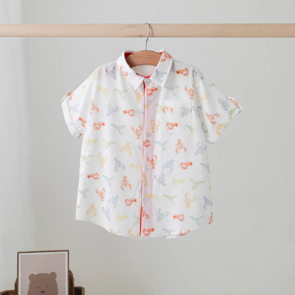 Colorful Claws Short Sleeve Collared Shirt