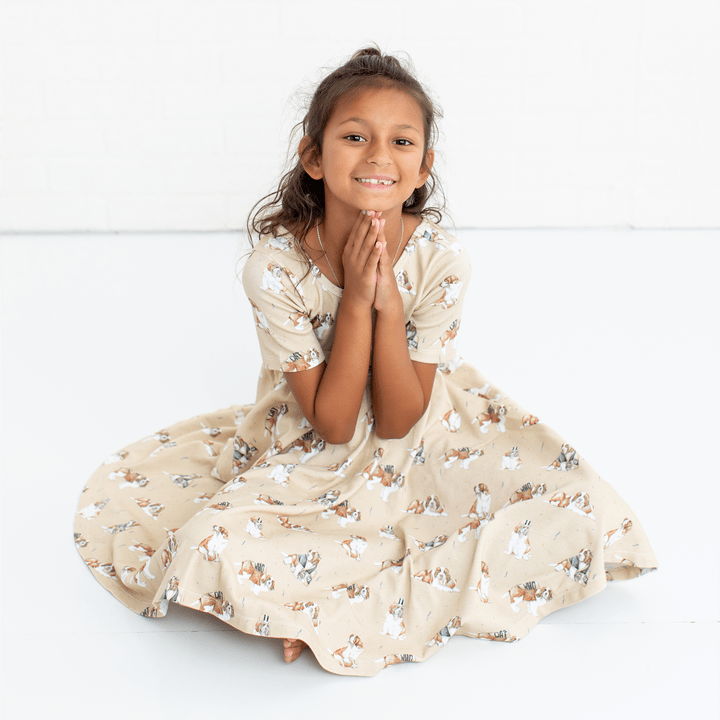 Nola Tawk Nola Tawk Saints Louisiana's MVP Organic Cotton Twirl Dress - Little Miss Muffin Children & Home