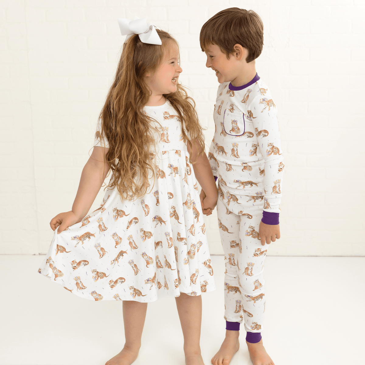 Nola Tawk Nola Tawk Louisiana's Most Valuable Cub Organic Cotton Twirl Dress - Little Miss Muffin Children & Home