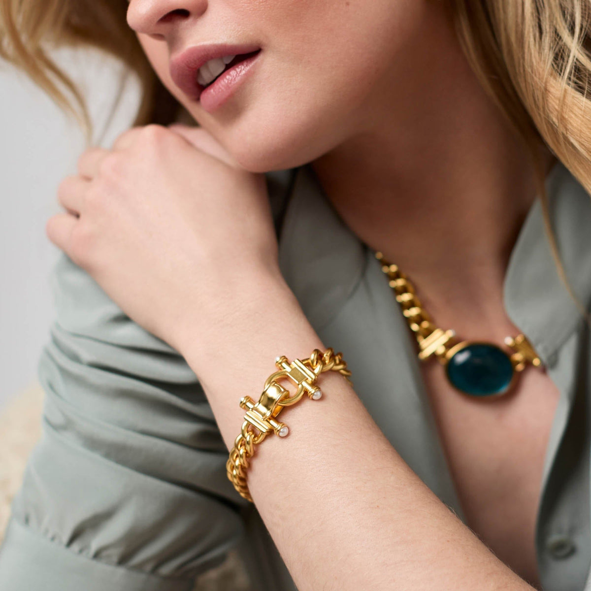 Dolce Gold Pearl Demi Link Bracelet