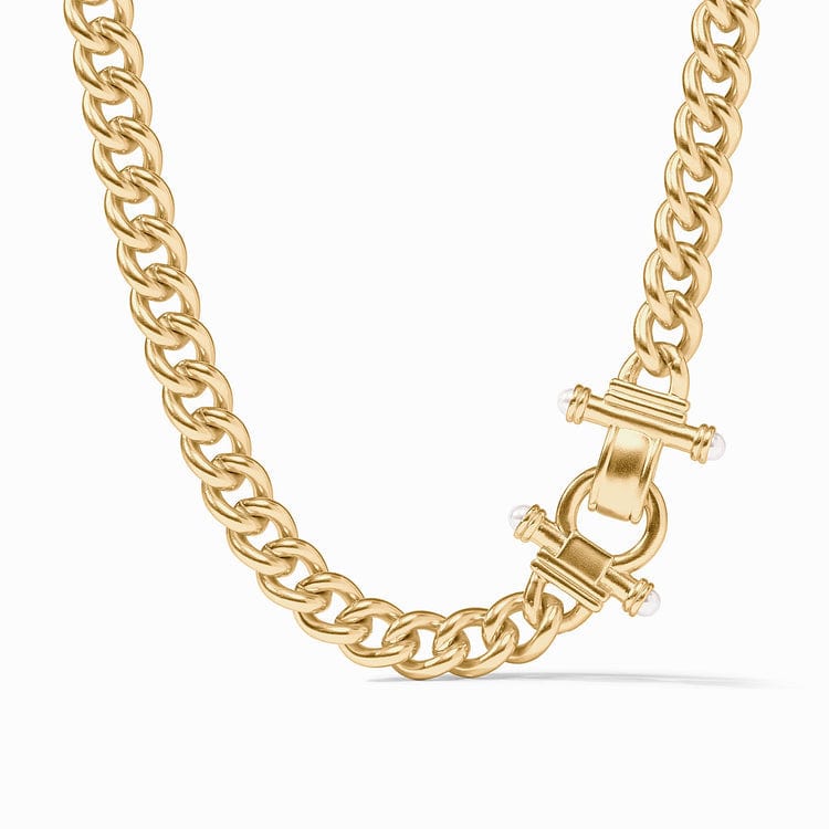 Gold chain necklace with a clasp
