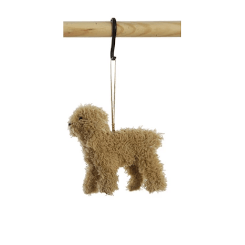 Furry Poodle Ornament, 4 Available Colors, Sold Individually