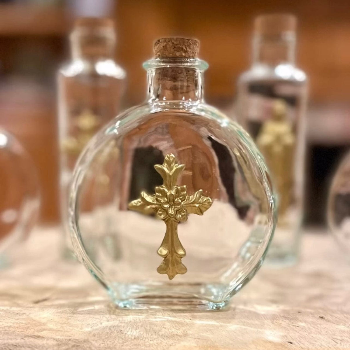Carol Cassisa Round Holy Water Bottle - Little Miss Muffin Children & Home