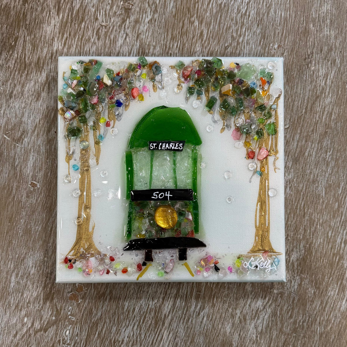 Laurie Kelly Art Studio Streetcar Art 8x8 - Little Miss Muffin Children & Home