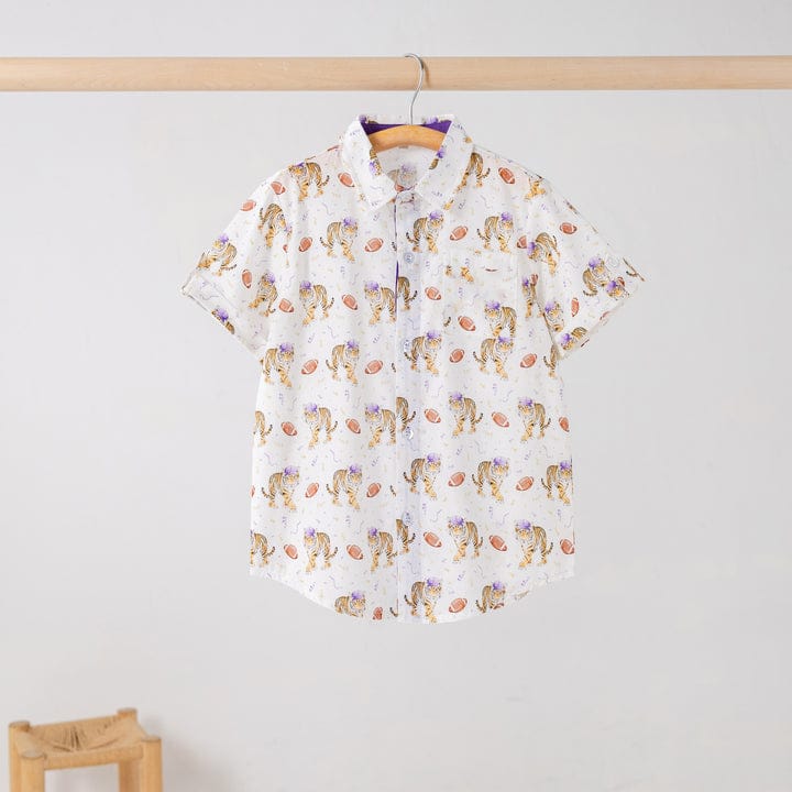 Kickoff in Louisiana Short Sleeve Collared Shirt