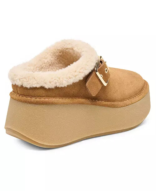 Dolce Vita Oslo Plush Platform Slip-On Shoe – Light Brown Suede