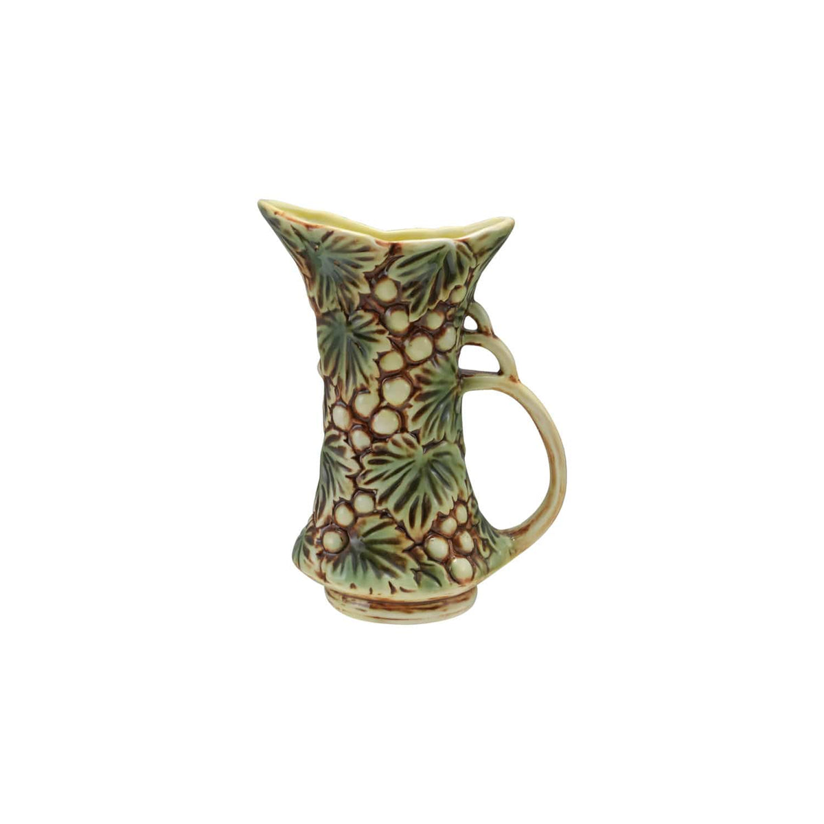 Embossed Stoneware Vintage Reproduction 28oz Pitcher with Grapes