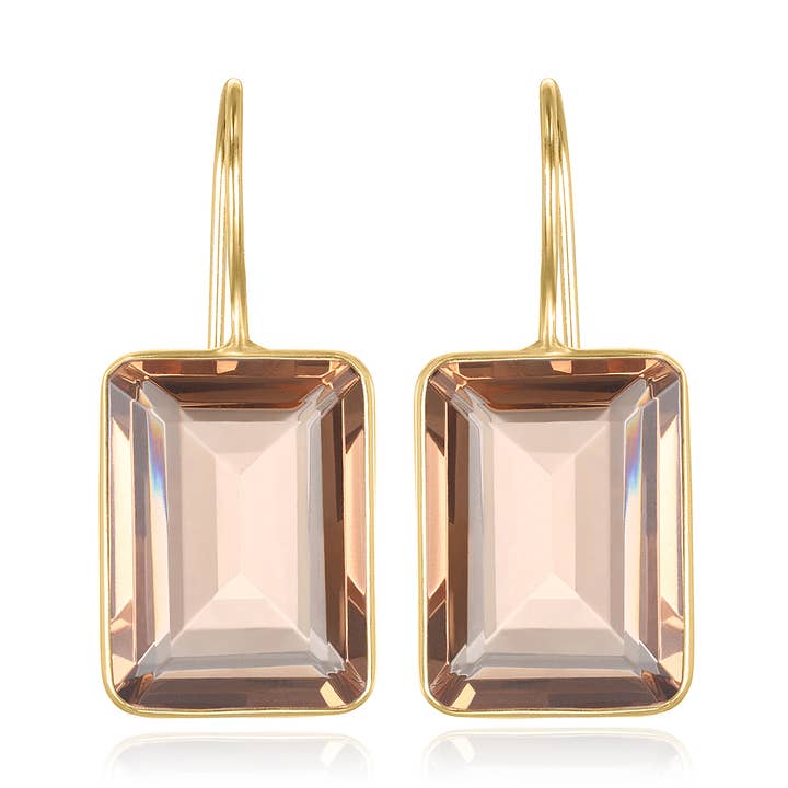 Emerald Cut Valencia with Champagne Gold