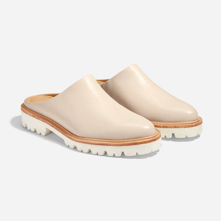 slip on bone mule for women