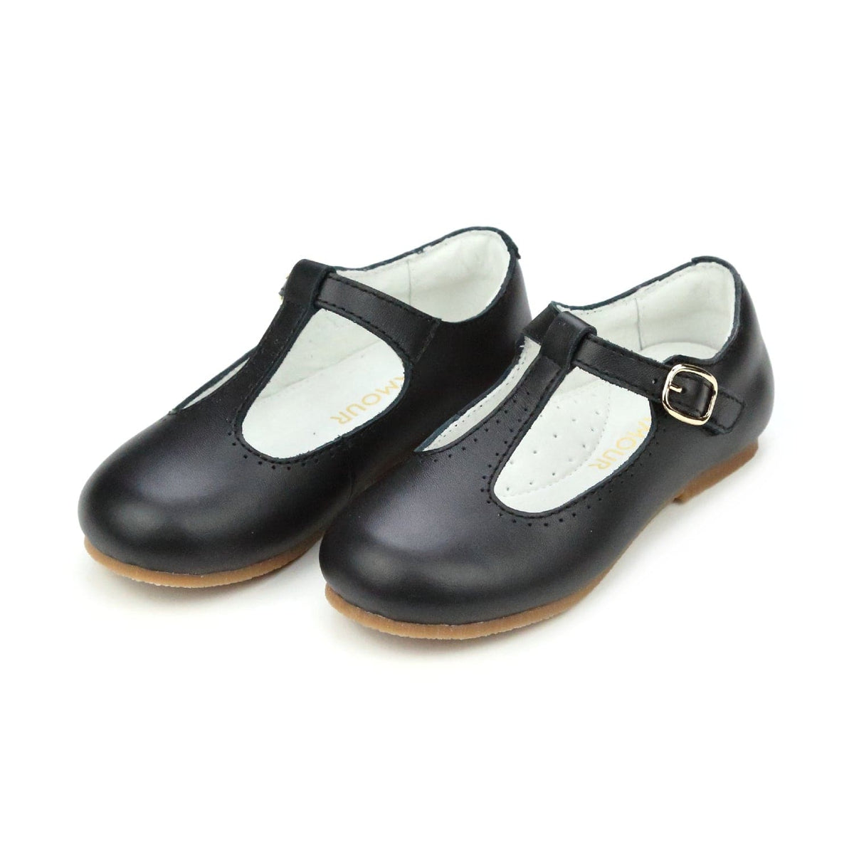 L'Amour Shoes L'Amour Eleanor T-Strap Flat in Black - Little Miss Muffin Children & Home