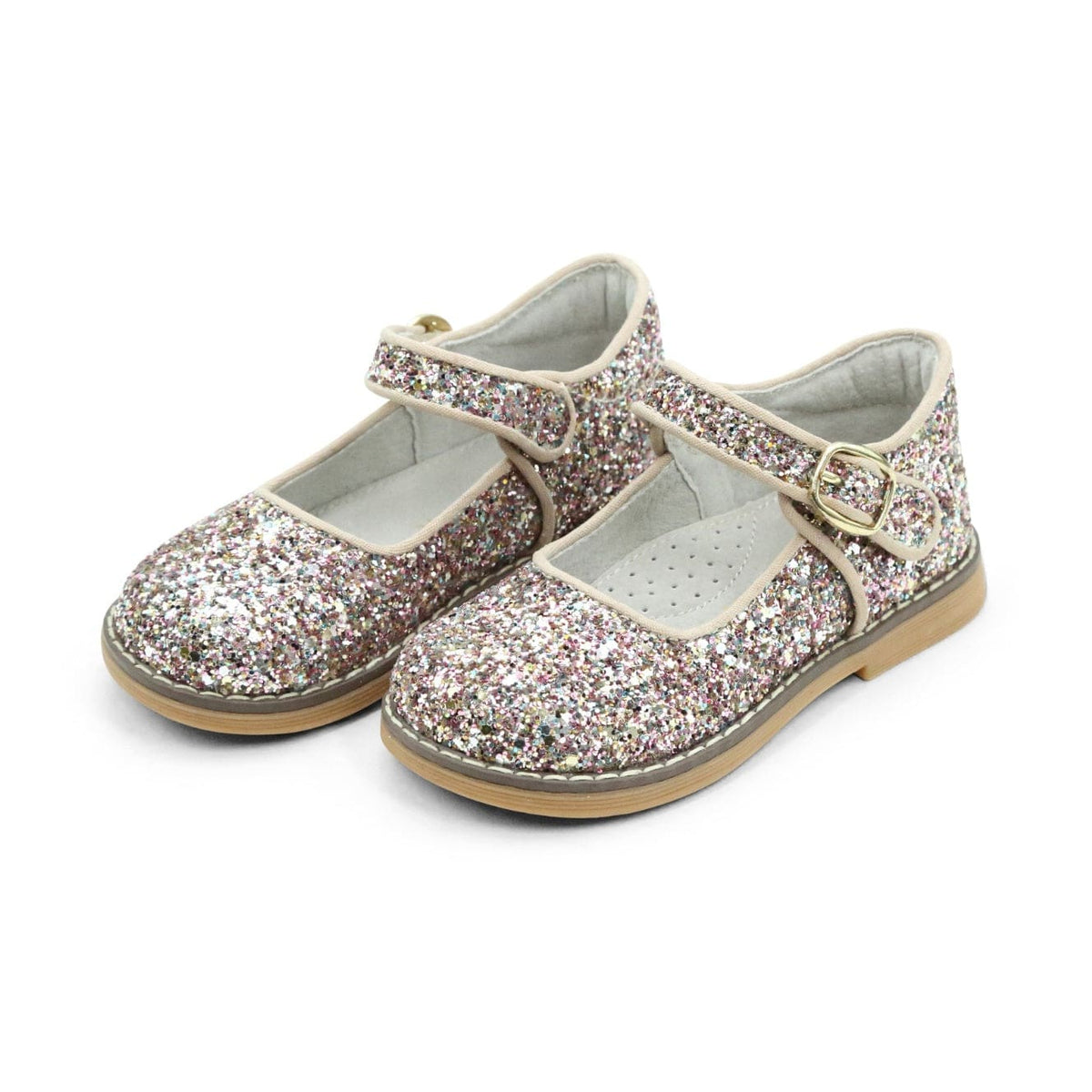 L'Amour Shoes L'Amour Natasha Glitter Mary Jane in Glitter Multi Pink - Little Miss Muffin Children & Home