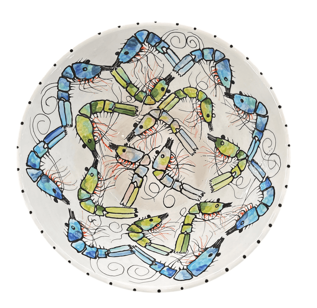 Jan Salzer Art Jan Salzer Shrimp Double Sided Bowl - Little Miss Muffin Children & Home