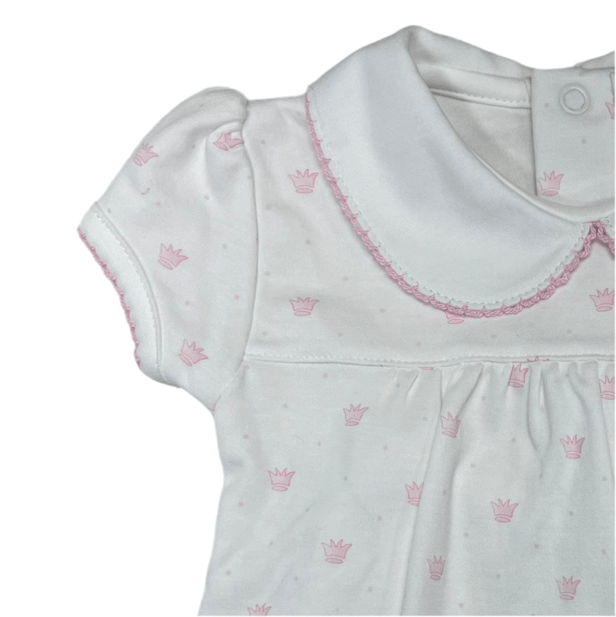 Lulu Bebe Lulu Bebe Sue Pima Pink Crown Bloomer Set - Little Miss Muffin Children & Home