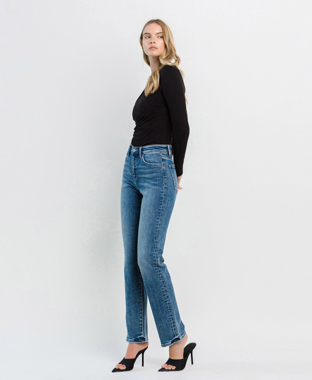 Flying Monkey Flying Monkey High Rise Straight Jeans - Little Miss Muffin Children & Home