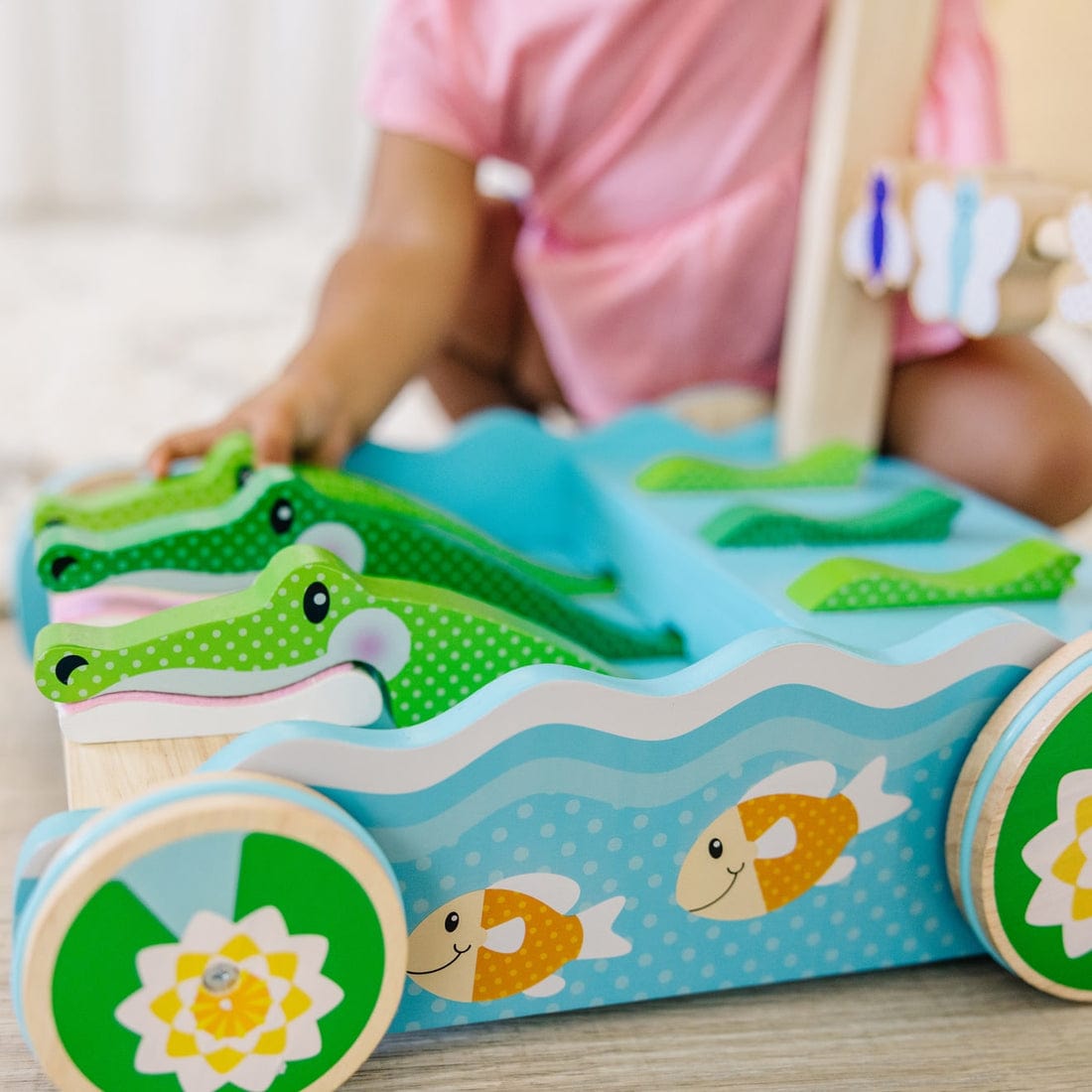 Melissa & Doug Melissa & Doug First Play Chomp & Clack Alligator Push Toy - Little Miss Muffin Children & Home