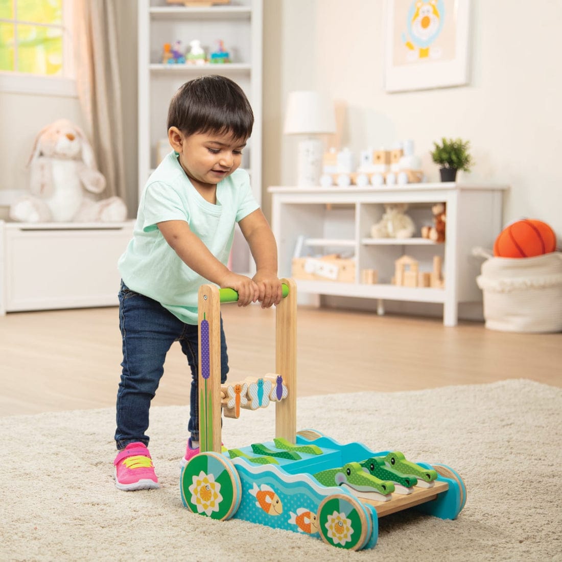 Melissa & Doug Melissa & Doug First Play Chomp & Clack Alligator Push Toy - Little Miss Muffin Children & Home