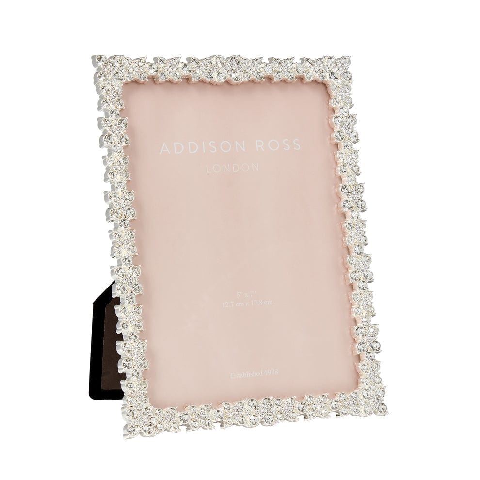 Addison Ross Ltd Silver Daisy Diamante Frame 5x7 - Little Miss Muffin Children & Home