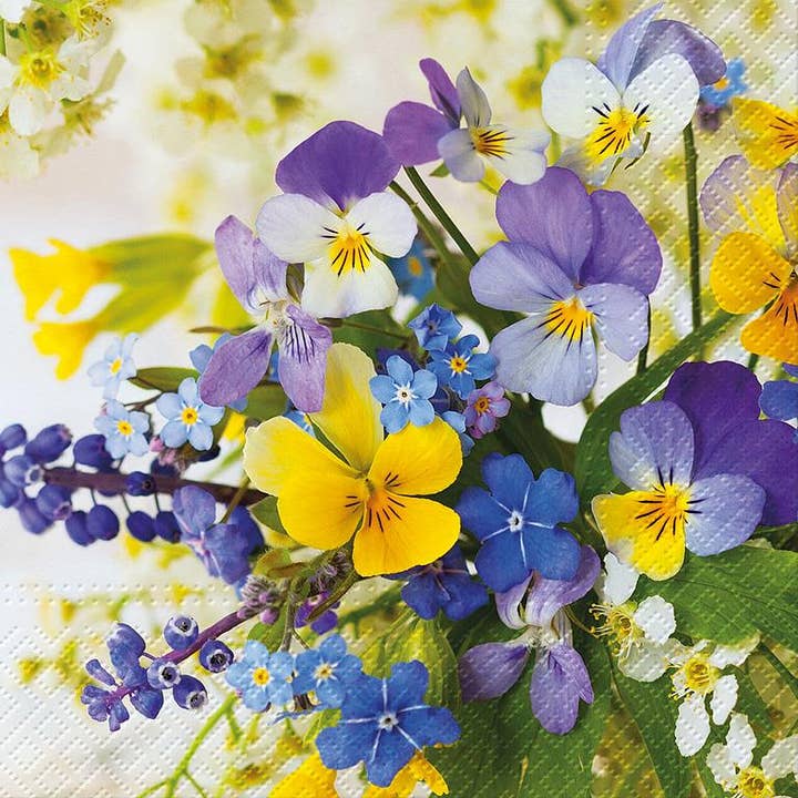 Floral Spring Day Large Napkins, 20 Pack