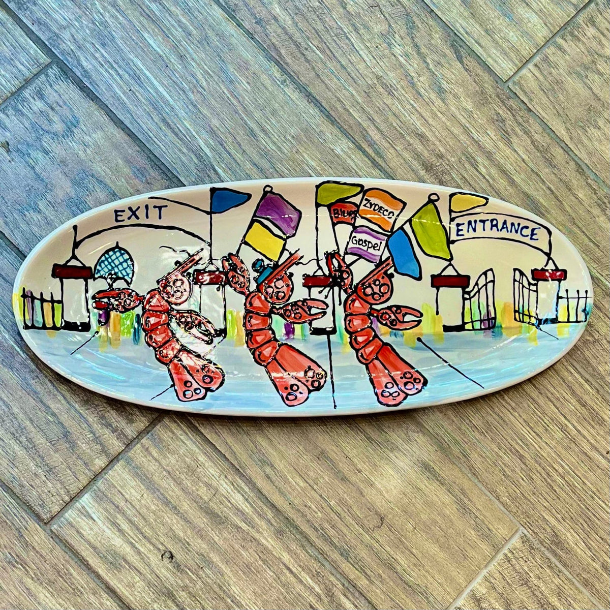 Jan Salzer Art Jan Salzer Jazz Fest Large French Bread Platter - Little Miss Muffin Children & Home