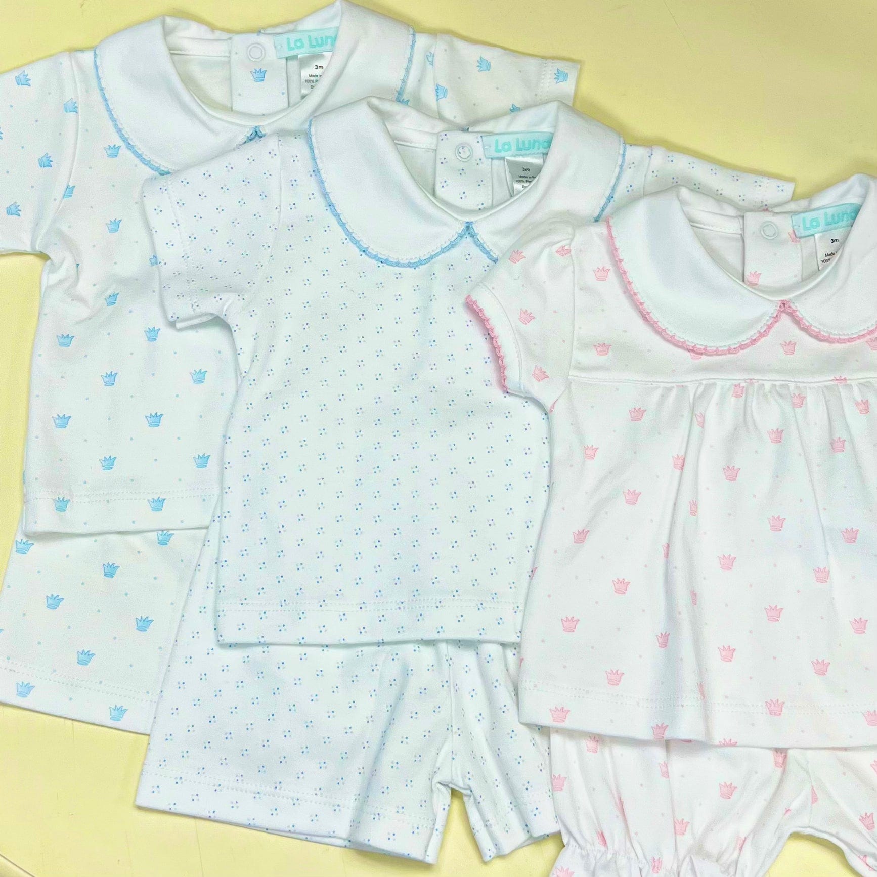 Lulu Bebe Lulu Bebe Champ Pima Blue Crown Bloomer Set - Little Miss Muffin Children & Home