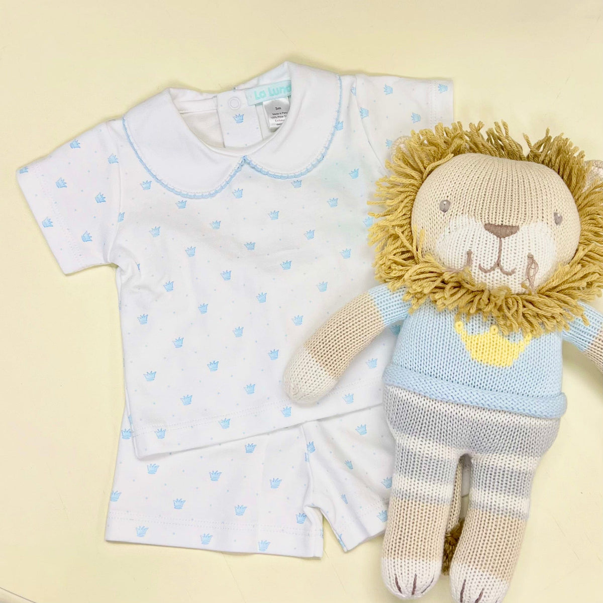 Lulu Bebe Lulu Bebe Champ Pima Blue Crown Bloomer Set - Little Miss Muffin Children & Home