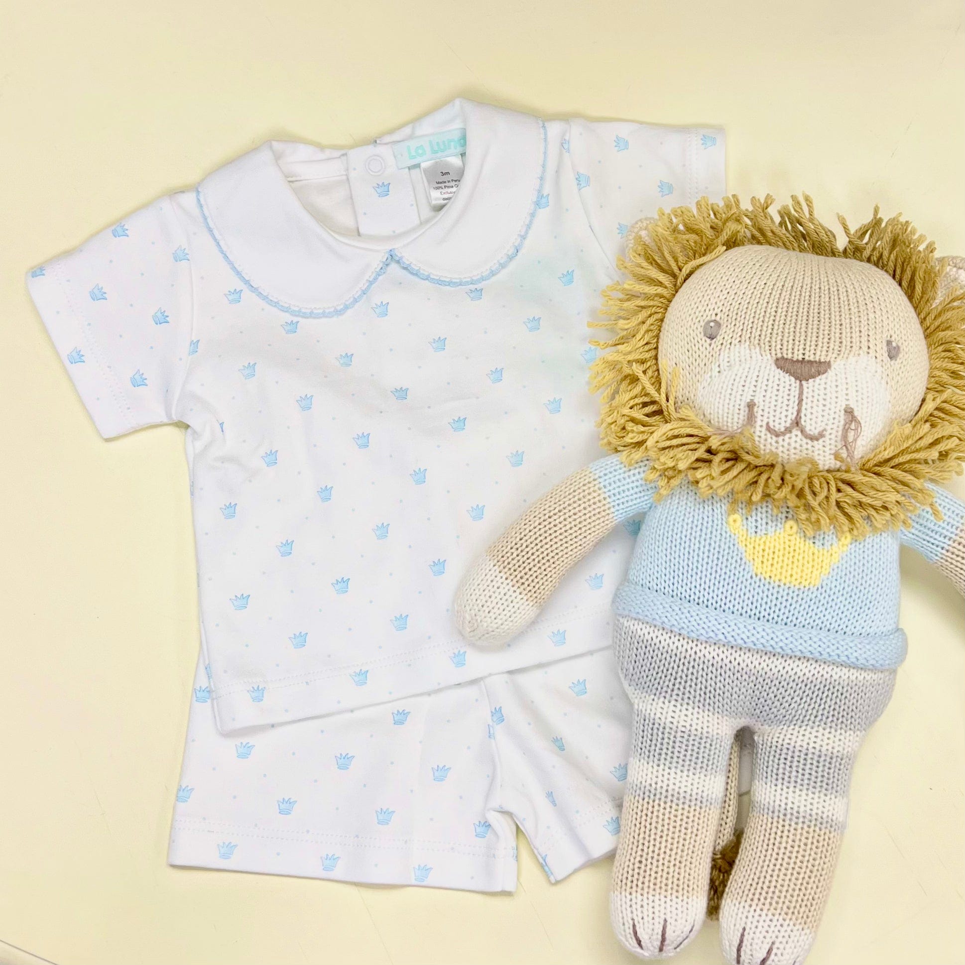 Lulu Bebe Lulu Bebe Champ Pima Blue Crown Bloomer Set - Little Miss Muffin Children & Home