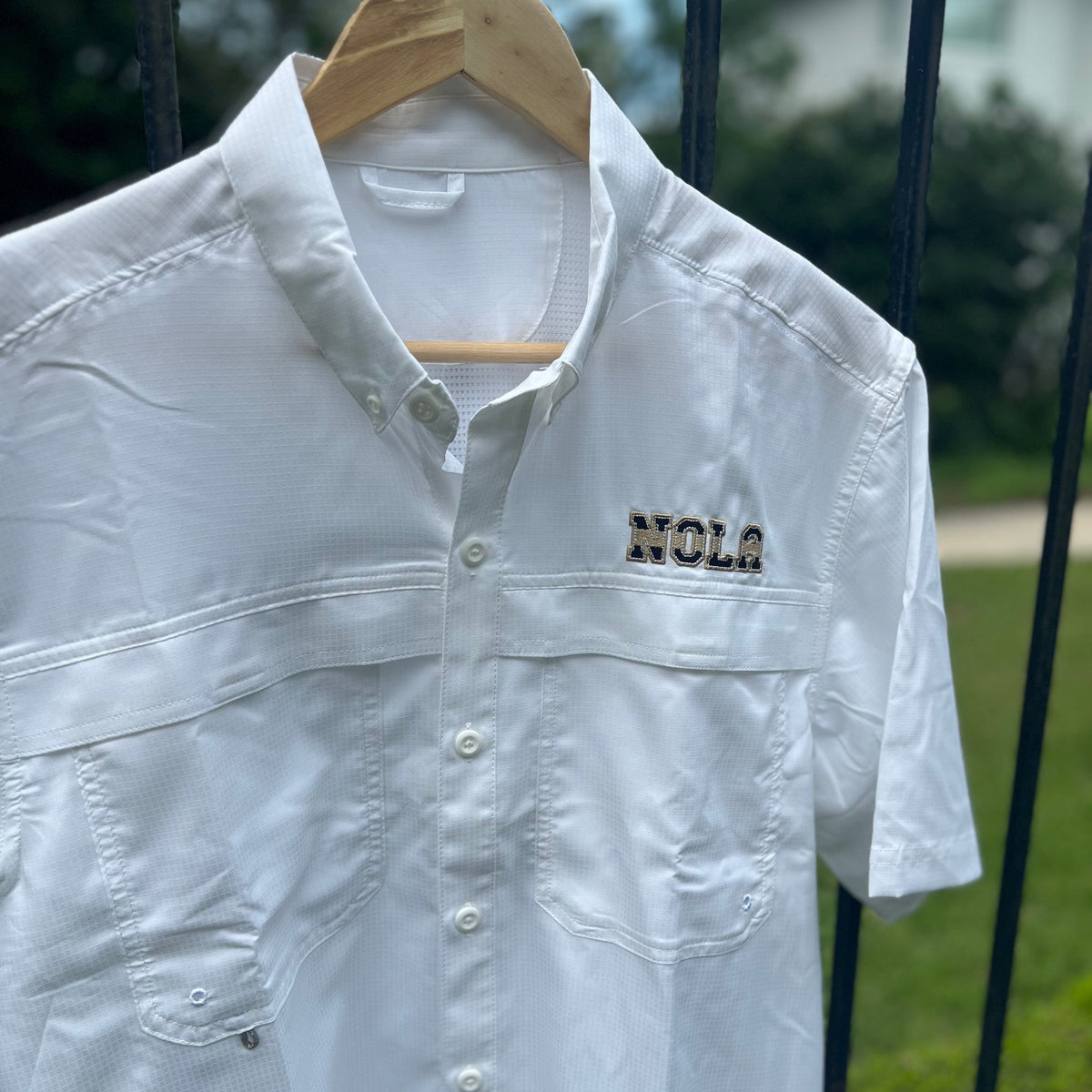 Whereable Art WHEREable Art NOLA Fishing Shirt in White - Little Miss Muffin Children & Home