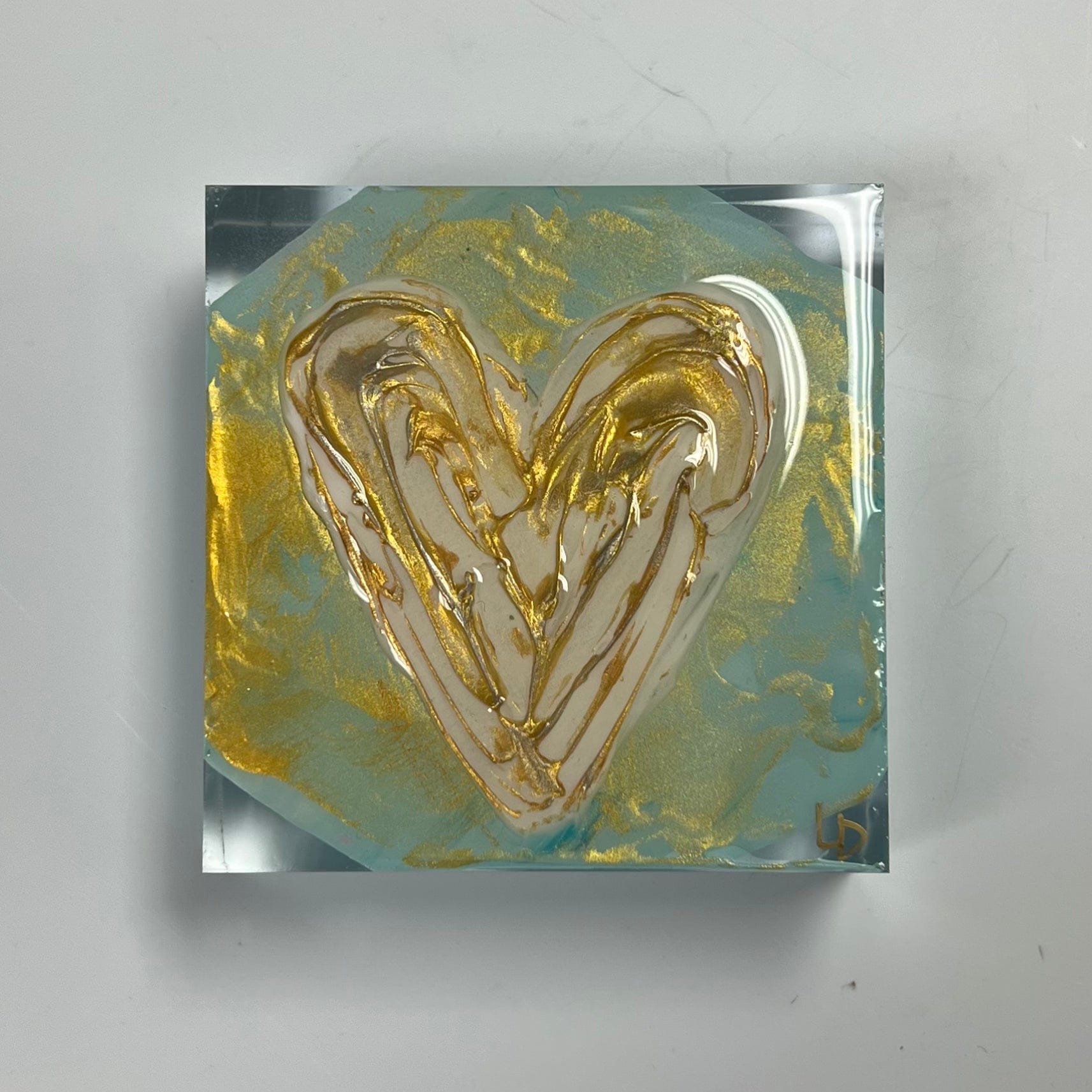 Lisa Devlin Designs Lisa Devlin Designs Acrylic Block 4x4 Heart - Little Miss Muffin Children & Home