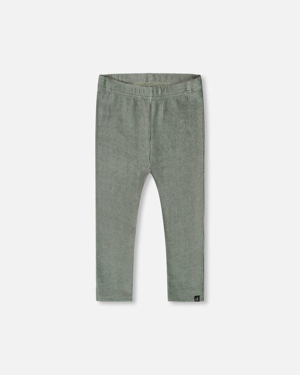 Deux Par Deux Deux Par Deux Velvet Stretched Leggings, Jadeite - Little Miss Muffin Children & Home