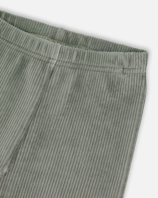 Deux Par Deux Deux Par Deux Velvet Stretched Leggings, Jadeite - Little Miss Muffin Children & Home