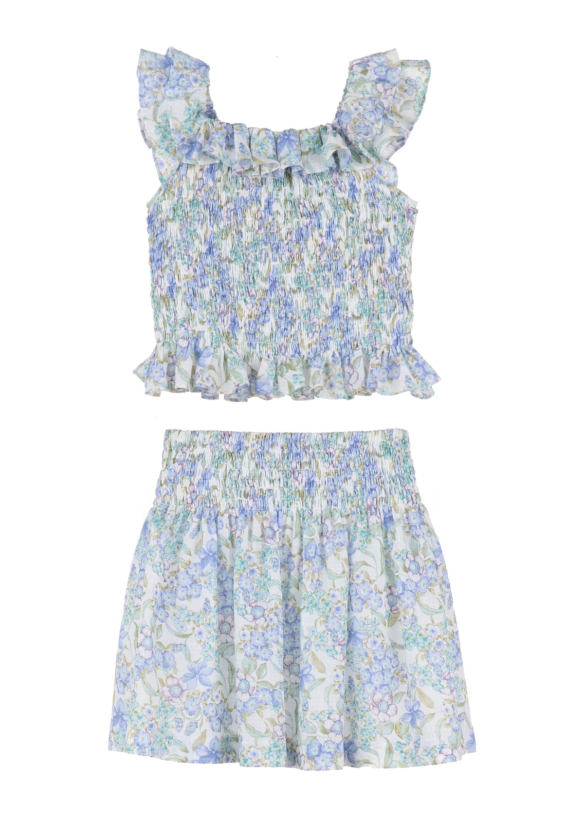 Casero & Associates Casero & Associates The Carla Shirred Set, Print - Little Miss Muffin Children & Home