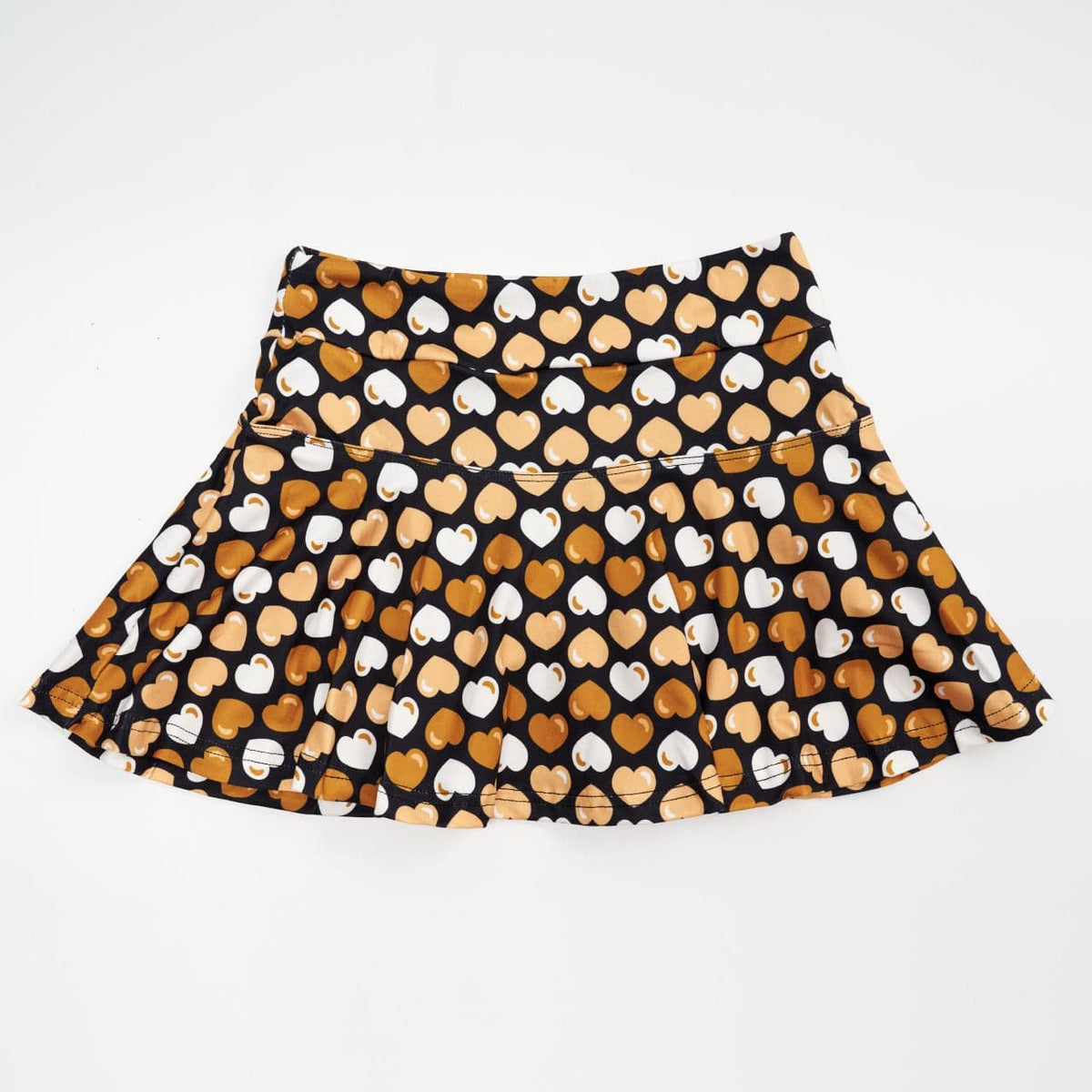 Black and gold hearts Sophia skort for girls