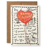 Karen Adams Designs Karen Adams Designs Heart Balloon Greeting Card - Little Miss Muffin Children & Home