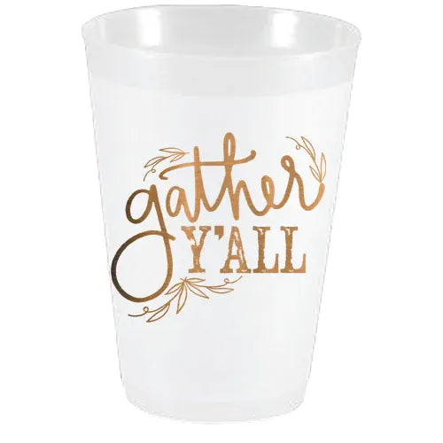 Sassy Cups Gather Y’all Metallic Bronze Frost Flex Cups, 16 oz