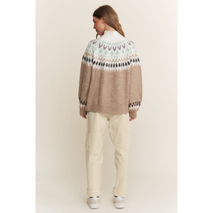 Knit geometric sweater