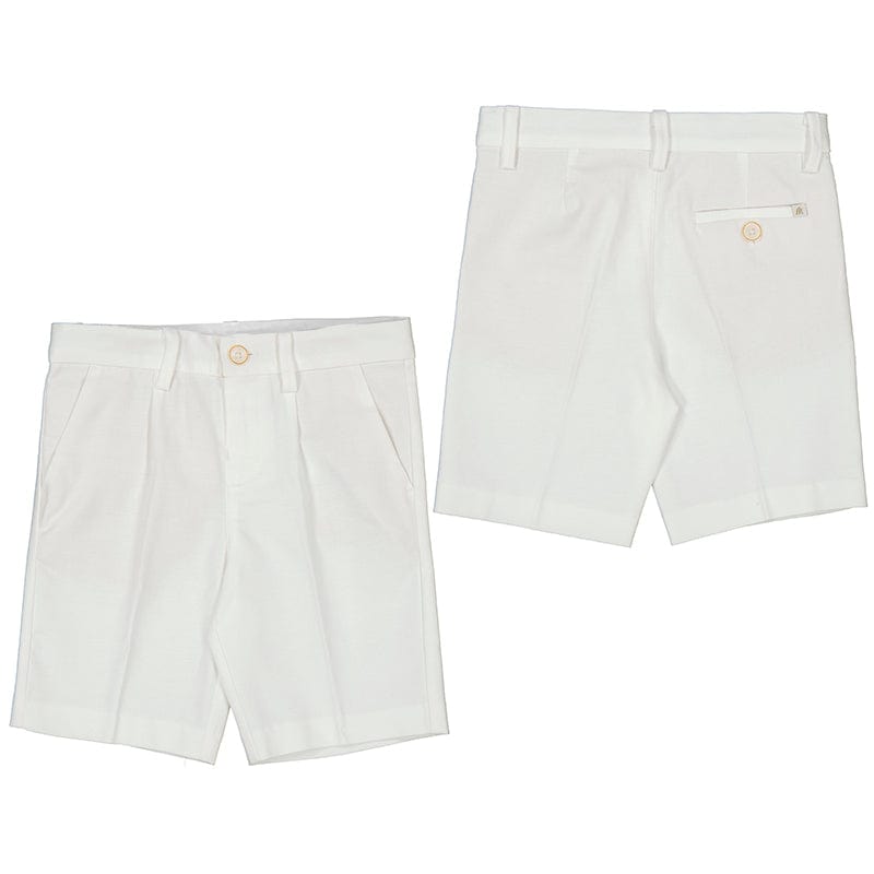 Mayoral Usa Inc Mayoral Linen Dress Shorts in Cream - Little Miss Muffin Children & Home