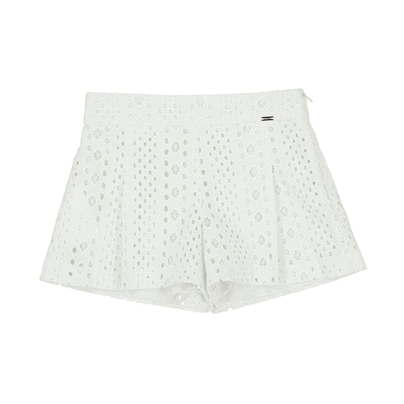 Mayoral Usa Inc Mayoral Eyelet Shorts in White - Little Miss Muffin Children & Home