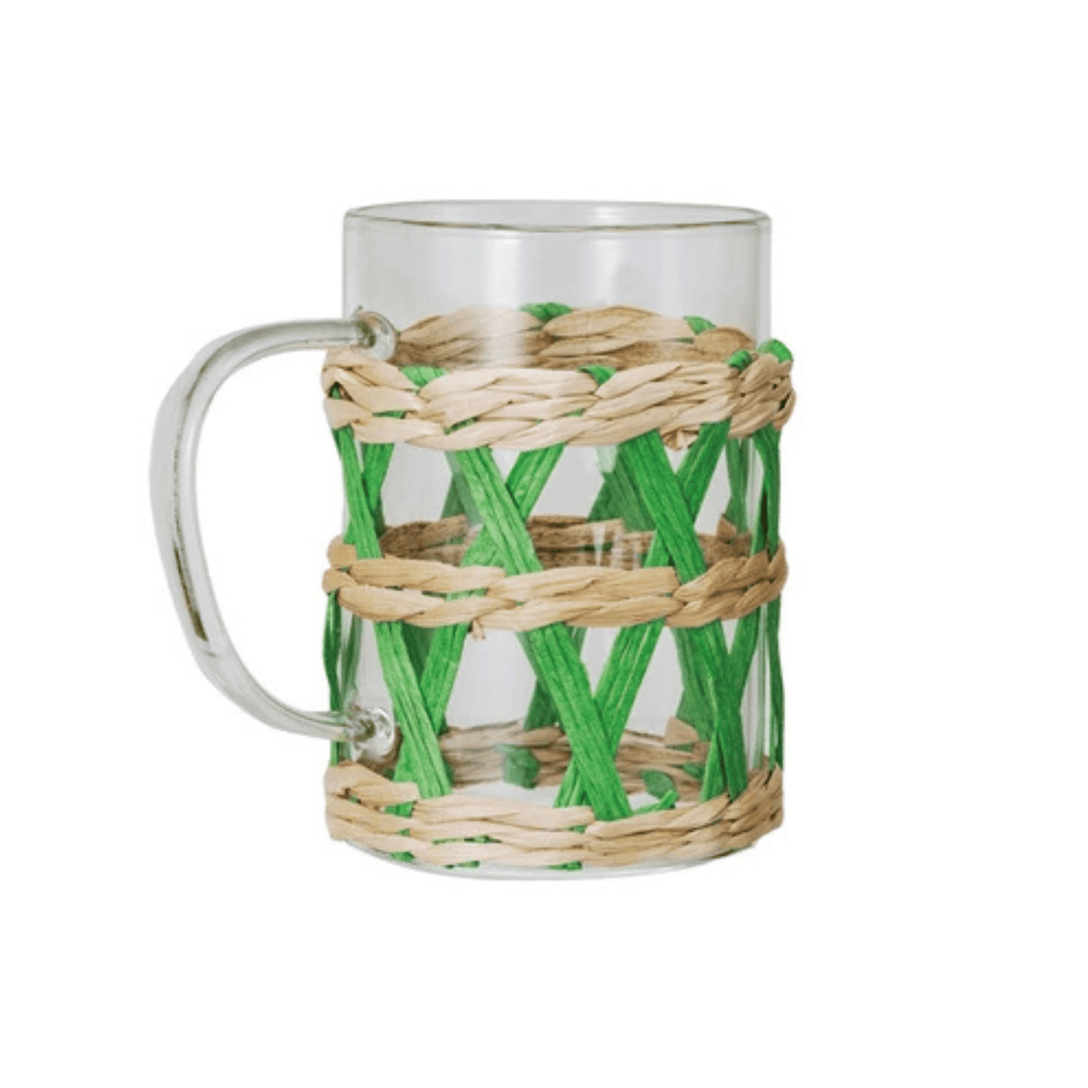 Glass Mug 10oz with Woven Sleeve,