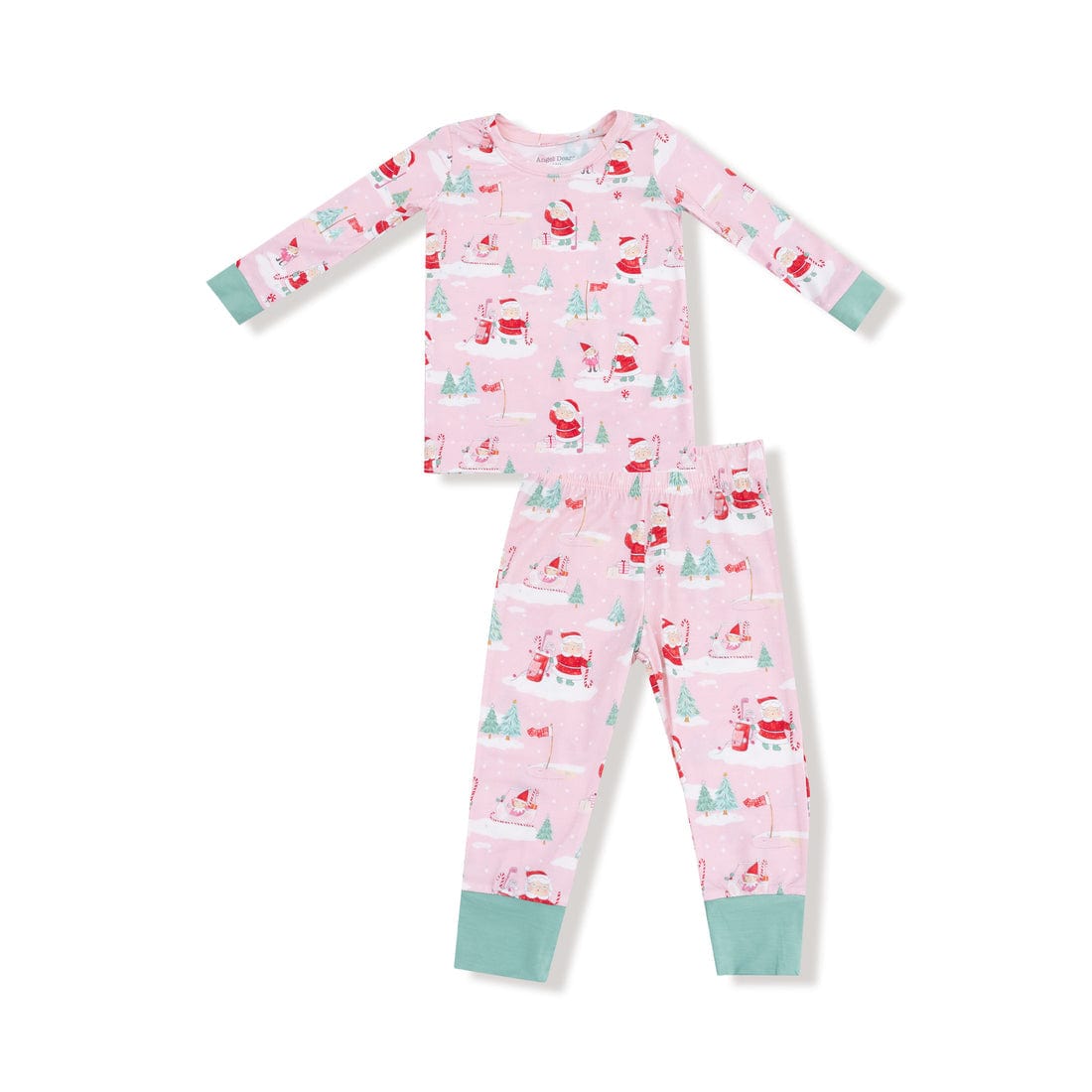 Golfing Mrs Claus and Elves Long Sleeve Loungewear Set