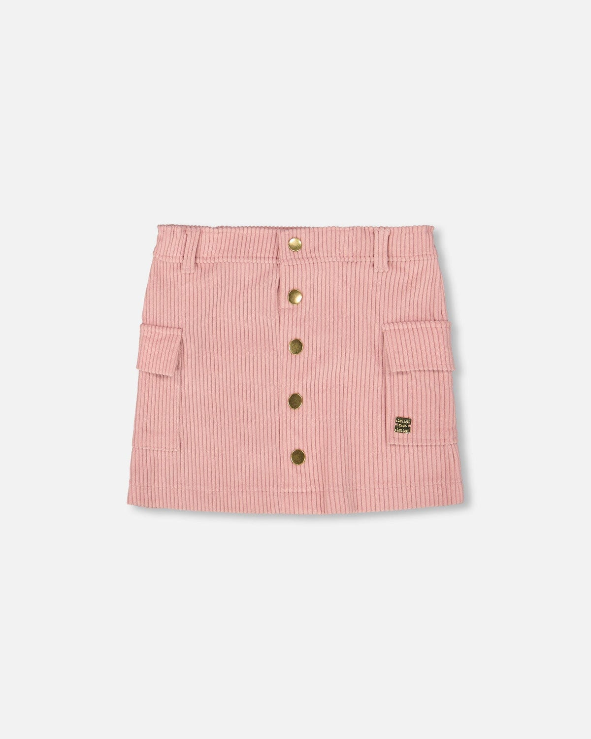 Deux Par Deux Corduroy Skirt With Cargo Pockets in Blush - Little Miss Muffin Children & Home