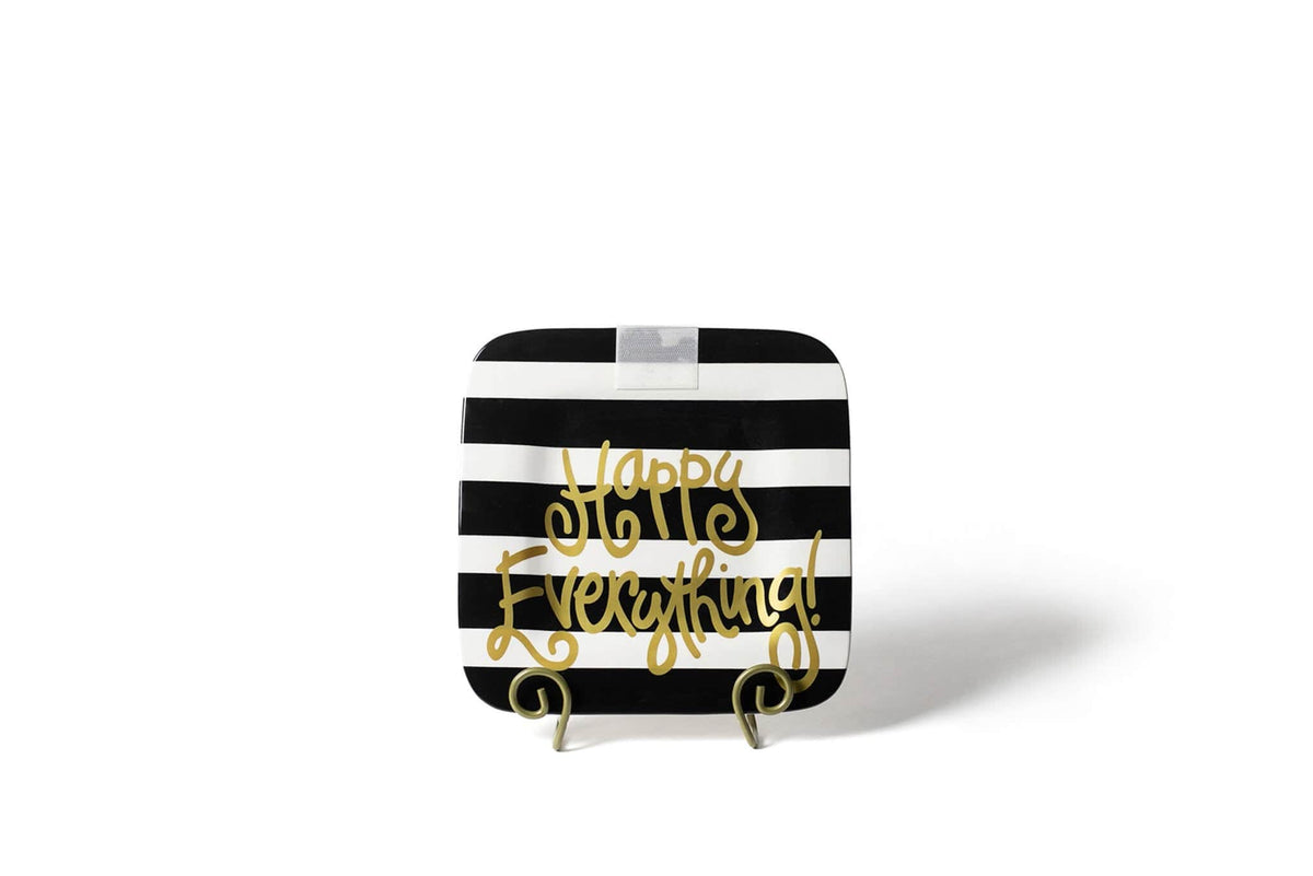 Coton Colors Company Coton Colors Company Happy Everything Black Stripe Mini Square Platter - Little Miss Muffin Children & Home