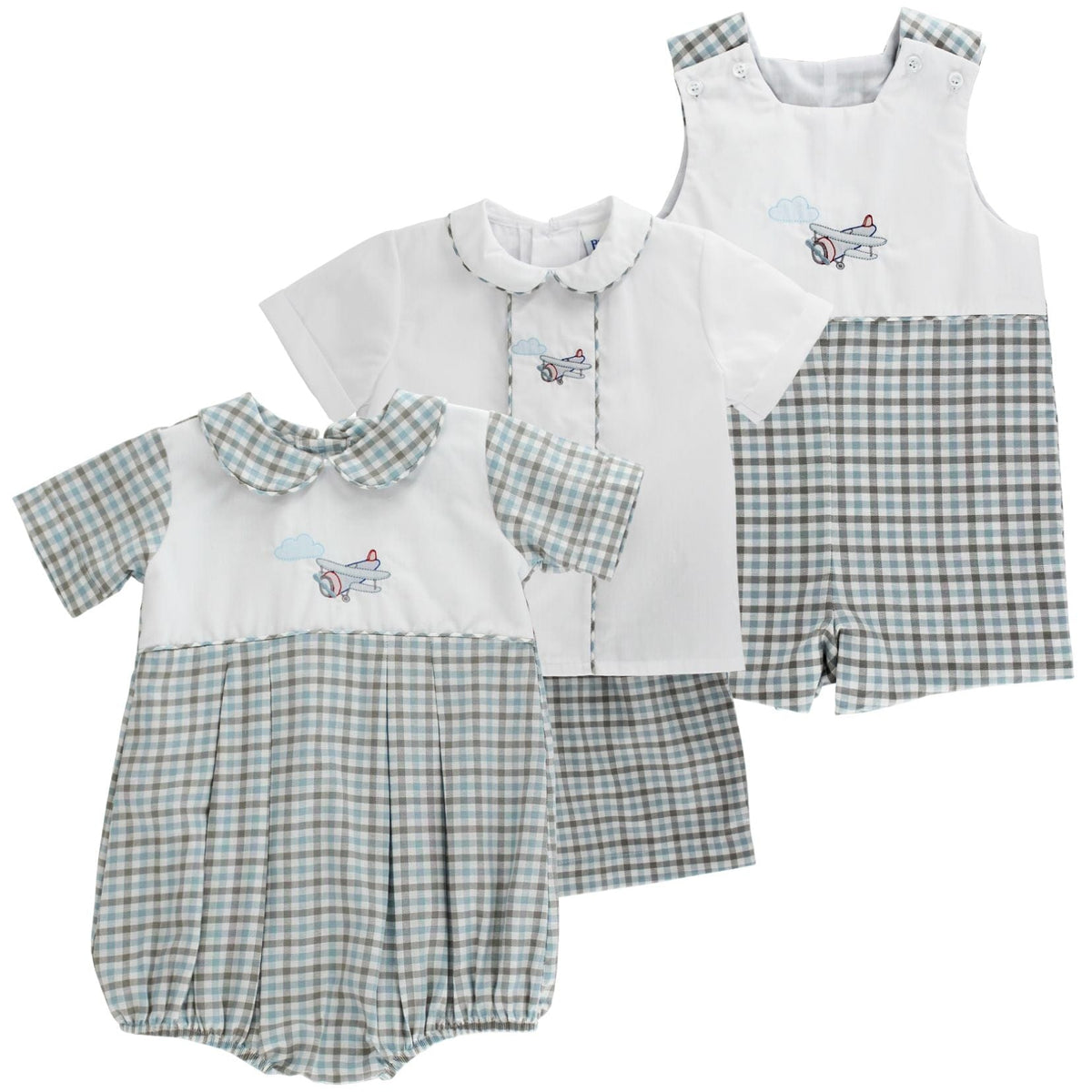 Bailey Boys Biplane Short Dressy Bubble - Little Miss Muffin Children & Home