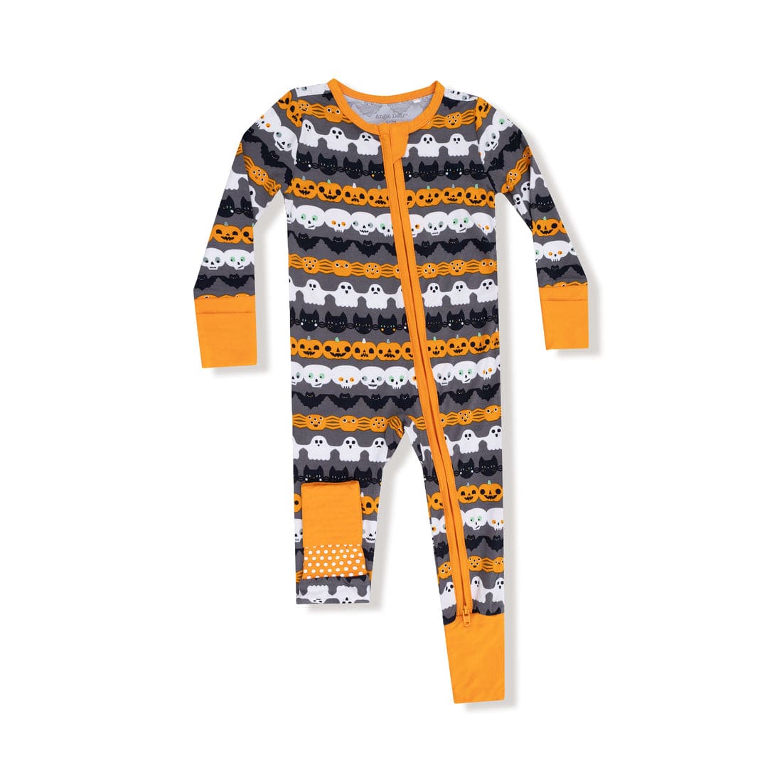 Glow-in-the-dark Halloween paper garland romper for babies