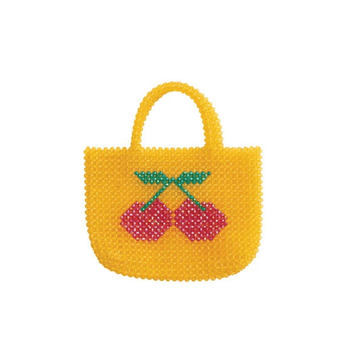 Handmade Acrylic Beaded Handbag with Iridescent Heart/Fruit