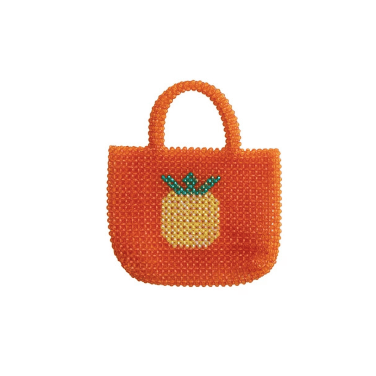 Handmade Acrylic Beaded Handbag with Iridescent Heart/Fruit