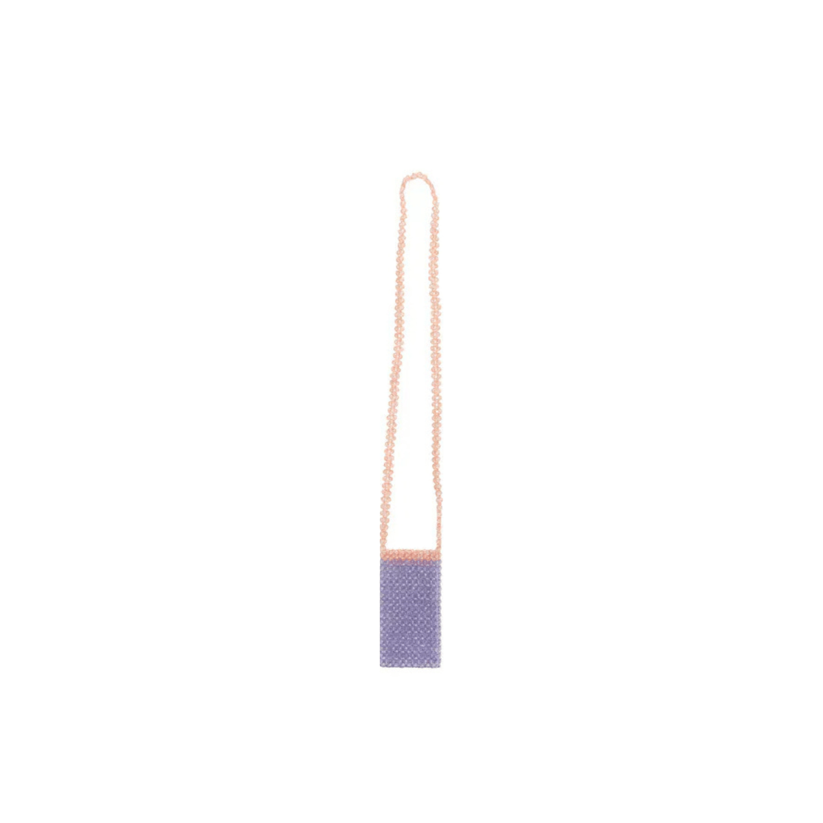 Handmade Acrylic Beaded Two-Tone Crossbody Phone Case